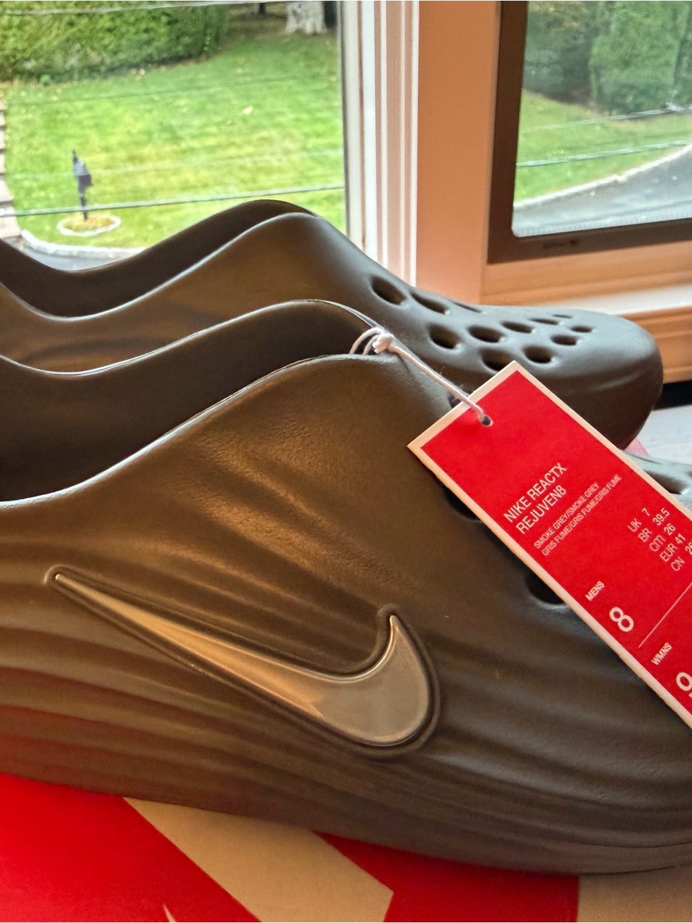 Nike Foam Slip-On Clog Sneakers in Olive Green